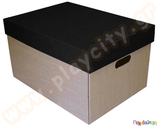 Κούτα αποθήκευσης αρχείου με καπάκι 53x38x30 εκ.