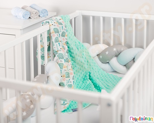 Κουβέρτα παιδική μέντα 75x100 εκ.