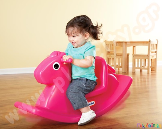 Πλαστική Τραμπάλα Κουνιστό Αλογάκι Ροζ Little Tikes