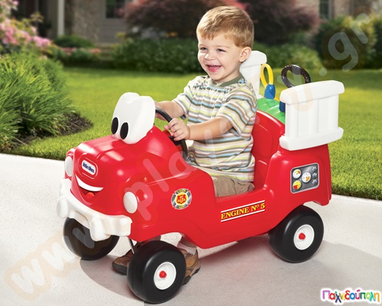 Πλαστικό αυτοκίνητο Πυροσβεστικό, με αποσπώμενη αντλία νερού που ψεκάζει Little Tikes