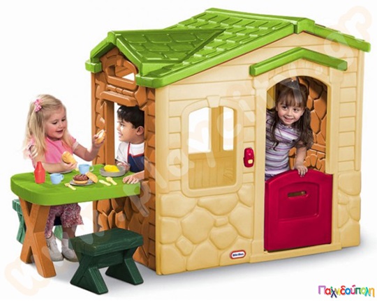 Πλαστικό παιδικό σπιτάκι Καλύβα Πικ-Νικ (Natural) Little Tikes