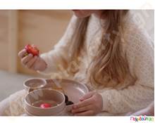 Σετ φαγητού για βρέφη μπεζ BIO 6 τεμαχίων  Παιδικά Κουζινικά