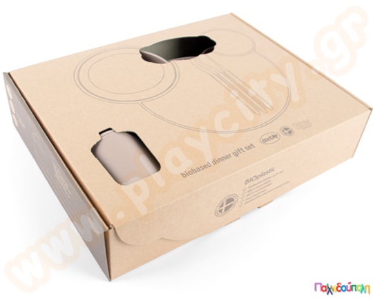 Σετ φαγητού για βρέφη μπεζ BIO 6 τεμαχίων