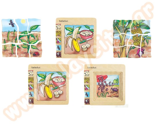 Ξύλινο Παζλ 5 Επιπέδων Η Μπανανιά