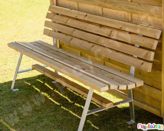 Παγκάκι με μεταλλικά πόδια 180 εκ.