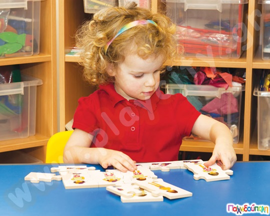 Σετ 4 Ξύλινα Παζλ Ντύνομαι