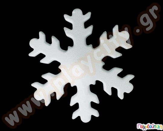 Διακοσμητικά από Φελιζόλ Νυφάδες χιονιού εξάκτηνες (9x17,5) cm