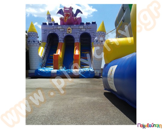 Φουσκωτό Παιχνίδι Τσουλήθρα του Δράκου (με 2 blower)