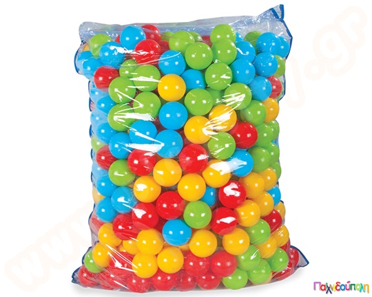 Μπαλάκια πισίνας Φ9 εκ. σετ 500 τεμάχια σε σακούλα