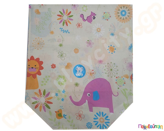 Σεντόνι βαμβακερό μπεζ ράντσου ζωάκια