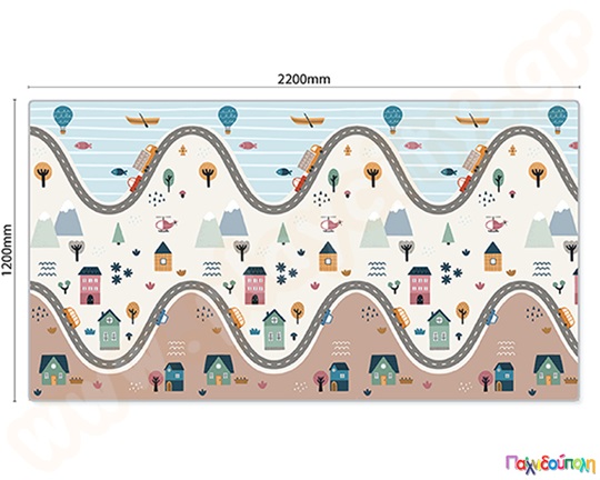 Χαλί παιχνιδιού για βρέφη Χωριό