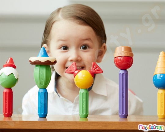 Βρεφικά μαγνητικά τουβλάκια Stick-O Σετ Μίμησης Ρόλων 26 τεμάχια (16 μοντέλα)