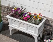 Τριπλή γλάστρα λουλουδιών λευκή Step2  Εξοπλισμός Κήπου