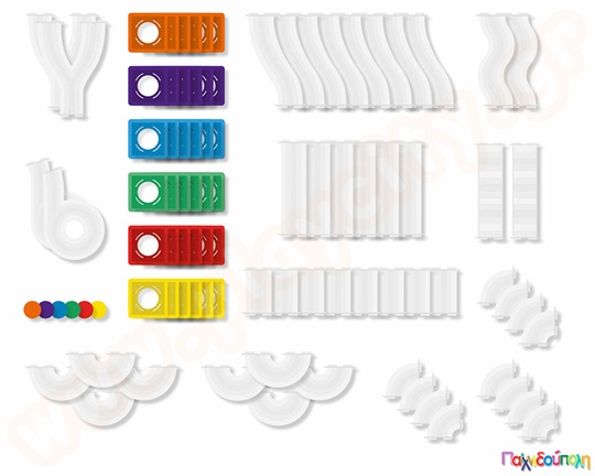 Μαγνητικά τουβλάκια κατασκευών Connetix Ball Run Pack Σετ 92 τεμάχια