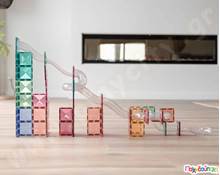 Μαγνητικά τουβλάκια κατασκευών Connetix Pastel Ball Run Expansion Pack Σετ 80 τεμάχια  Μαγνητικά Παιχνίδια Κατασκευών