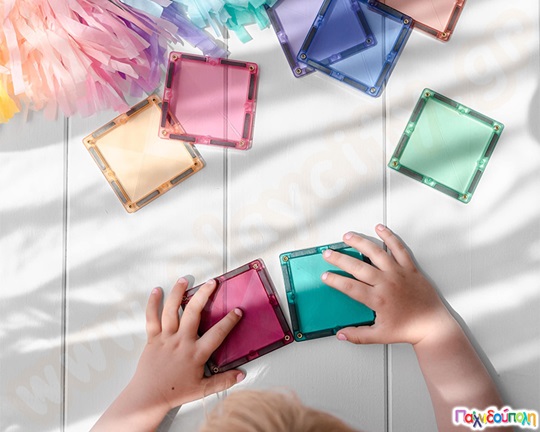 Μαγνητικά τουβλάκια κατασκευών Connetix Pastel Creative Σετ 120 τεμάχια