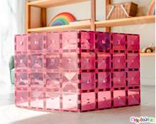 Μαγνητικά τουβλάκια κατασκευών Connetix Βάσεις Παστέλ Ροζ Σετ 2 τεμάχια  Μαγνητικά Παιχνίδια Κατασκευών