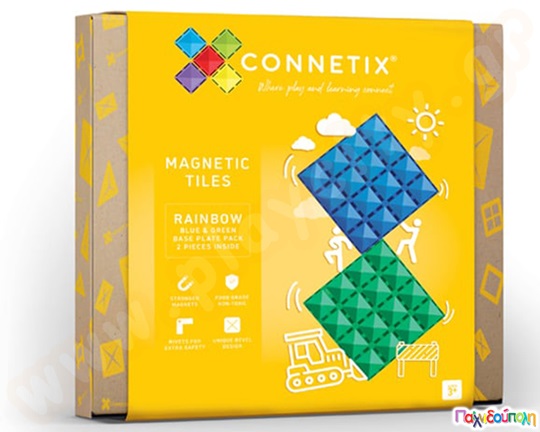 Μαγνητικά τουβλάκια κατασκευών Connetix Βάσεις Σετ 2 τεμάχια
