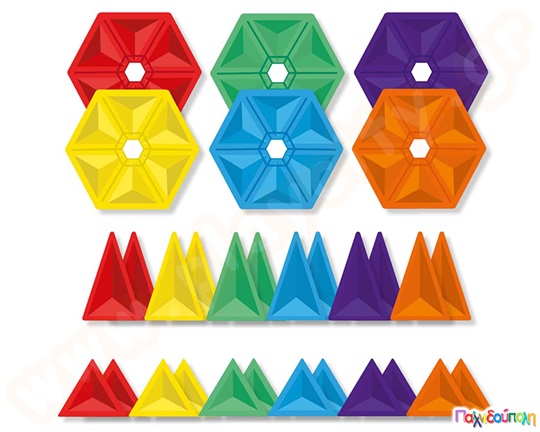 Μαγνητικά τουβλάκια κατασκευών Connetix Geometry Σετ 30 τεμάχια