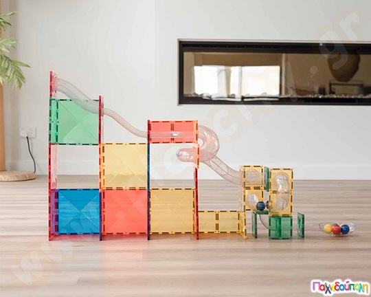 Μαγνητικά τουβλάκια κατασκευών Connetix Ball Run Expansion Pack Σετ 66 τεμάχια