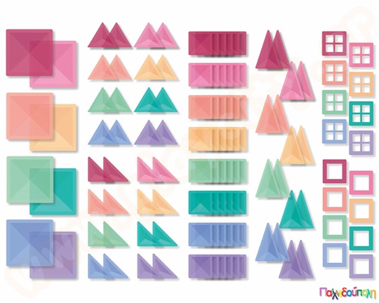 Μαγνητικά τουβλάκια κατασκευών Connetix Pastel Creative Σετ 120 τεμάχια