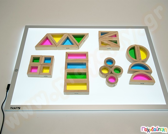 Ημιδιαφανή τουβλάκια Rainbow Σετ 24 τεμάχια