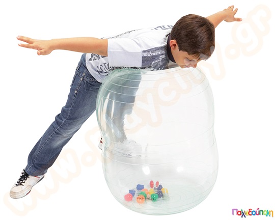 Μπάλα φυσικοθεραπείας διάφανη φυστίκι με μπαλάκια μήκος 90χΦ55 εκ.