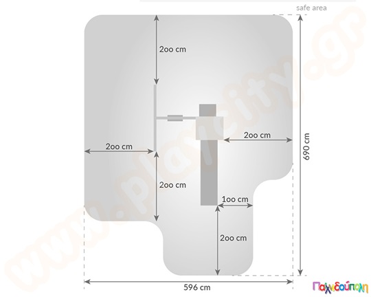 Ξύλινο σύστημα με αμμοδόχο και κούνια
