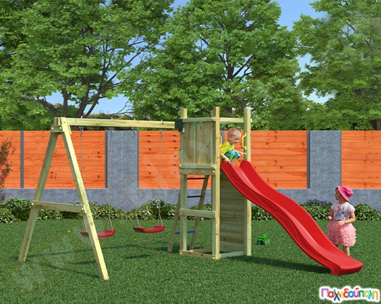 Ξύλινο σύστημα με διπλή κούνια