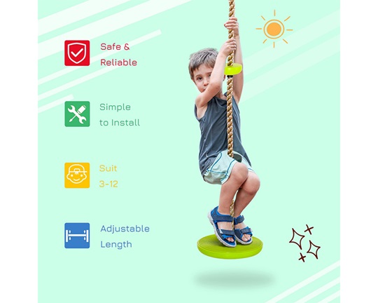 Κούνια με Σχοινί Αναρρίχησης με Πλατφόρμες