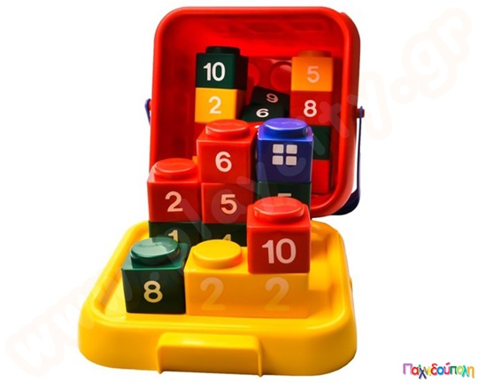 Κουβάς με κύβους κατασκευών Σετ 30 τεμαχίων