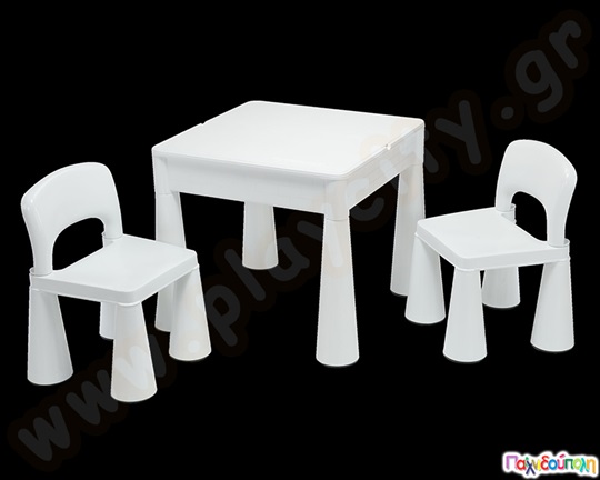 Σετ λευκό παιδικό πλαστικό τραπέζι με 2 καρέκλες