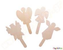 Ξύλινες φιγούρες αγγέλων 4 τμχ.  Διακοσμητικά Ξύλινα