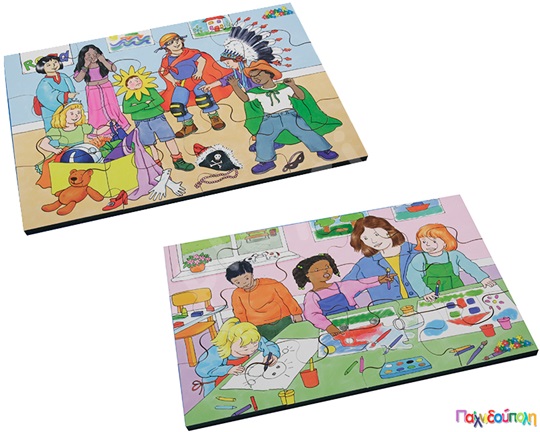 Σετ 4 Ξύλινα Παζλ Τα συναισθήματα μας Νο.2