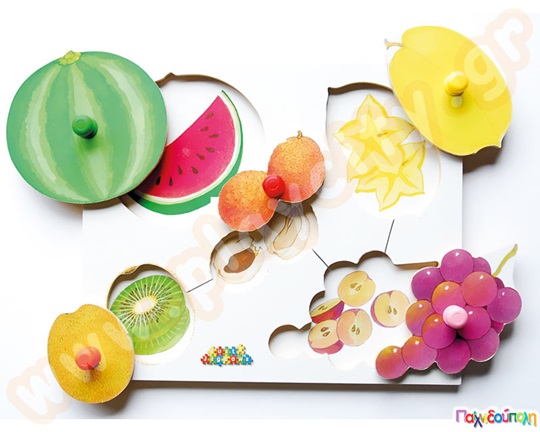 Ξύλινα Ενσφηνώματα 2 Επιπέδων Φρούτα Γ