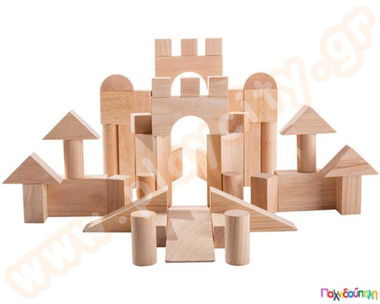 Οικοδομικό υλικό 50 κομμάτια φυσικό Plan Toys