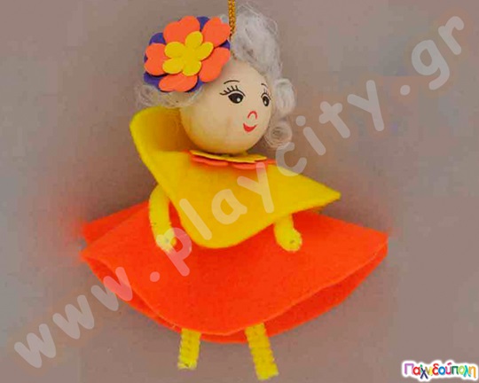 Ξύλινες χάντρες προσωπάκια