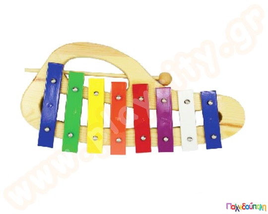 Μεταλλόφωνο διατονικό - παλέτα με 8 νότες και 1 μπαγκέτα