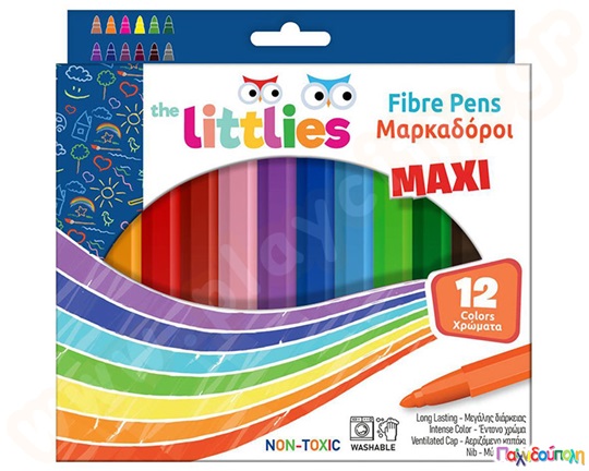 Μαρκαδόροι χοντροί 12 τμχ.