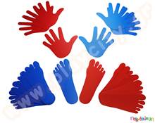 Σετ 8 ίχνη χεριού και 12 ποδιού  Διαδρομές ισορροπίας