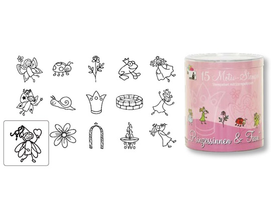 Σφραγίδες πριγκίπισσες και νεράιδες  σετ 15 τεμαχίων