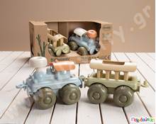 Σετ μηχανή τρένου και βαγόνι BIO  Άθραυστα Παιδικά Οχήματα