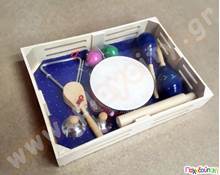 Μουσικό σετ σε ξύλινο κουτί Νο.3  Αποθήκευση Μουσικών Οργάνων - Σετ Παιδικών Μουσικών Οργάνων