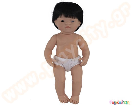 Κούκλα αγοράκι Ασιάτης με μαλλιά 38 εκ.