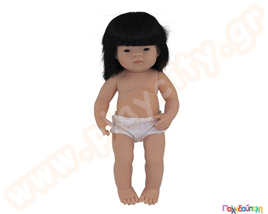 Κούκλα κοριτσάκι Ασιάτισσα με μαλλιά 38 εκ.