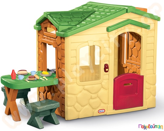 Πλαστικό παιδικό σπιτάκι Καλύβα Πικ-Νικ (Natural) Little Tikes