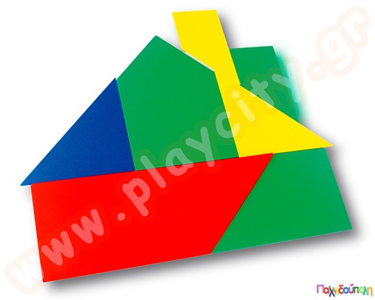 Εκπαιδευτικό Παιχνίδι Κατασκευές με γεωμετρικά σχήματα - Γιγάντιο Τανγκραμ