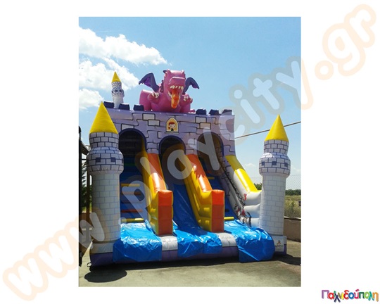 Φουσκωτό Παιχνίδι Τσουλήθρα του Δράκου (με 2 blower)