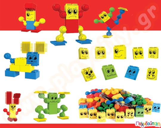 Κατασκευές με σφηνοτουβλάκια Interstar εκφράσεων σετ 80 τεμαχίων