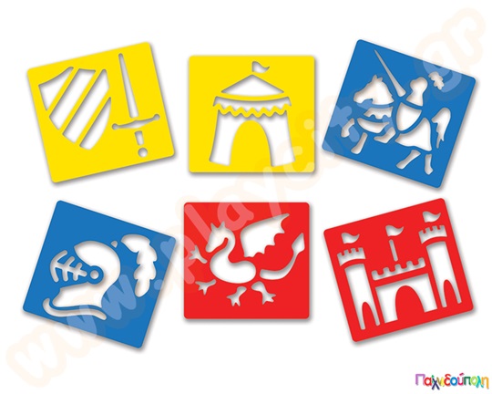 Στένσιλ Iππότες και κάστρα